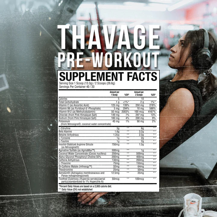 RAW Nutrition Thavage CBUM Pre Workout 40s